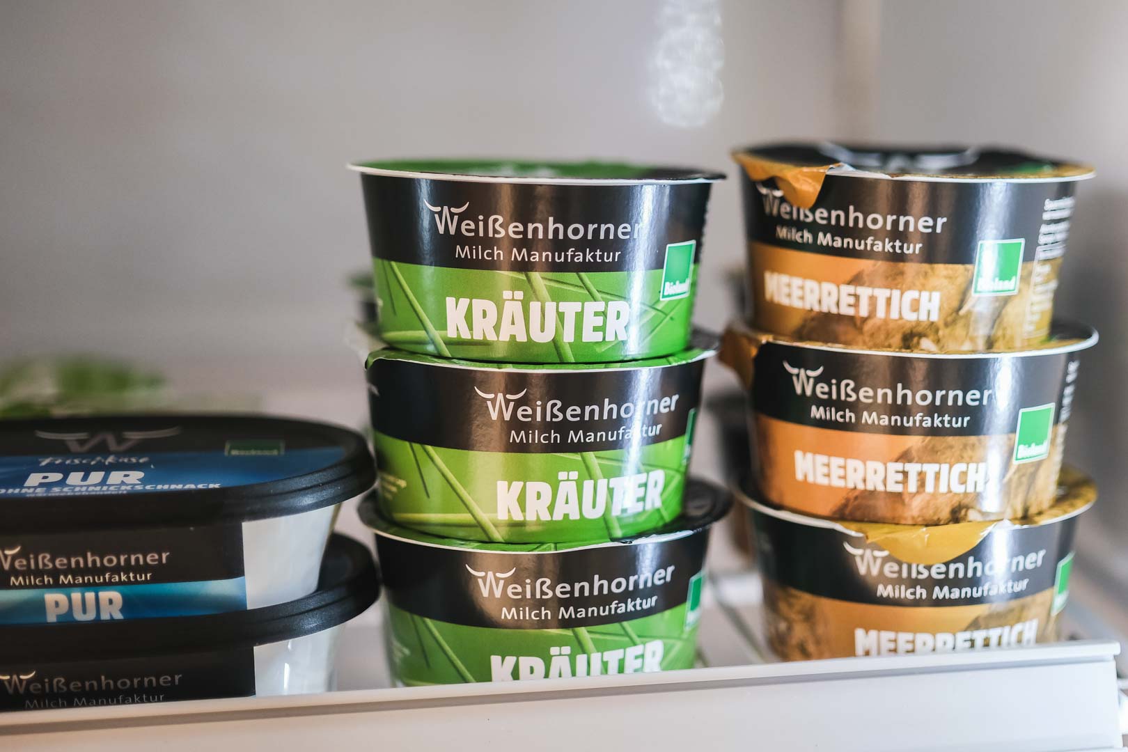 Bio Frischkäse Bio Frischkäse im Kühlschrank